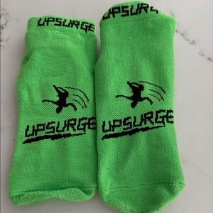 Upsurge Neon Green non-slip Athletic Socks